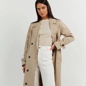 ZARA | Trench Coat Tan Beige Above Knees